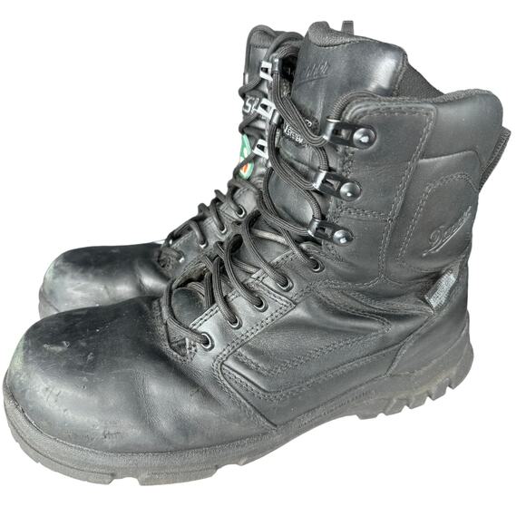 Danner Lookout Side Zip Black‎ Duty Boots Mens Size 8 Leather CSA Miltary Combat main image 8